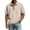 Khaki, variant on Sweatshirt for Men Stylish Quarter-Zip Casual Pullover Turn Down Collar Solid Color Shirts Lightweight Trendy Shirts