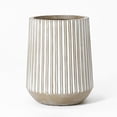 thumbnail image 3 of LuxenHome 22.1" H Tapered Tall Planter Indoor Outdoor Large Plant Pot Modern Striped MgO Planter Pot, 3 of 7