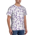 thumbnail image 4 of Yiaed Lavender Flowers Print Mens Short Sleeve Tight Fit T-Shirt, Crewneck Casual Tee-Medium, 4 of 5