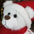 thumbnail image 4 of Northlight 20" White and Red Winter Girl Santa Bear in Deer Sweater Christmas Figure Decoration, 4 of 4