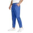 thumbnail image 4 of Dwellite Men's Casual Pants Fit Elastic Waist Drawstring Twill Pants Straight Leg Pants with Pocket Royal Blue M, 4 of 6