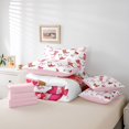 thumbnail image 6 of Homewish Western Cowgirl Boots 7-Piece Twin Bedding,Cute Bowtie Bedding Comforter Set,White Pink,Pink Reversible, 6 of 8