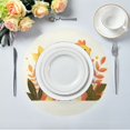 thumbnail image 5 of IAUYY Set of 4 Round Placemats for Dining Tables Heat-Resistant and Wear-Resistant DIY Printing Design Table Placemats，Applicable for Christmas Fully Feathered, 5 of 7