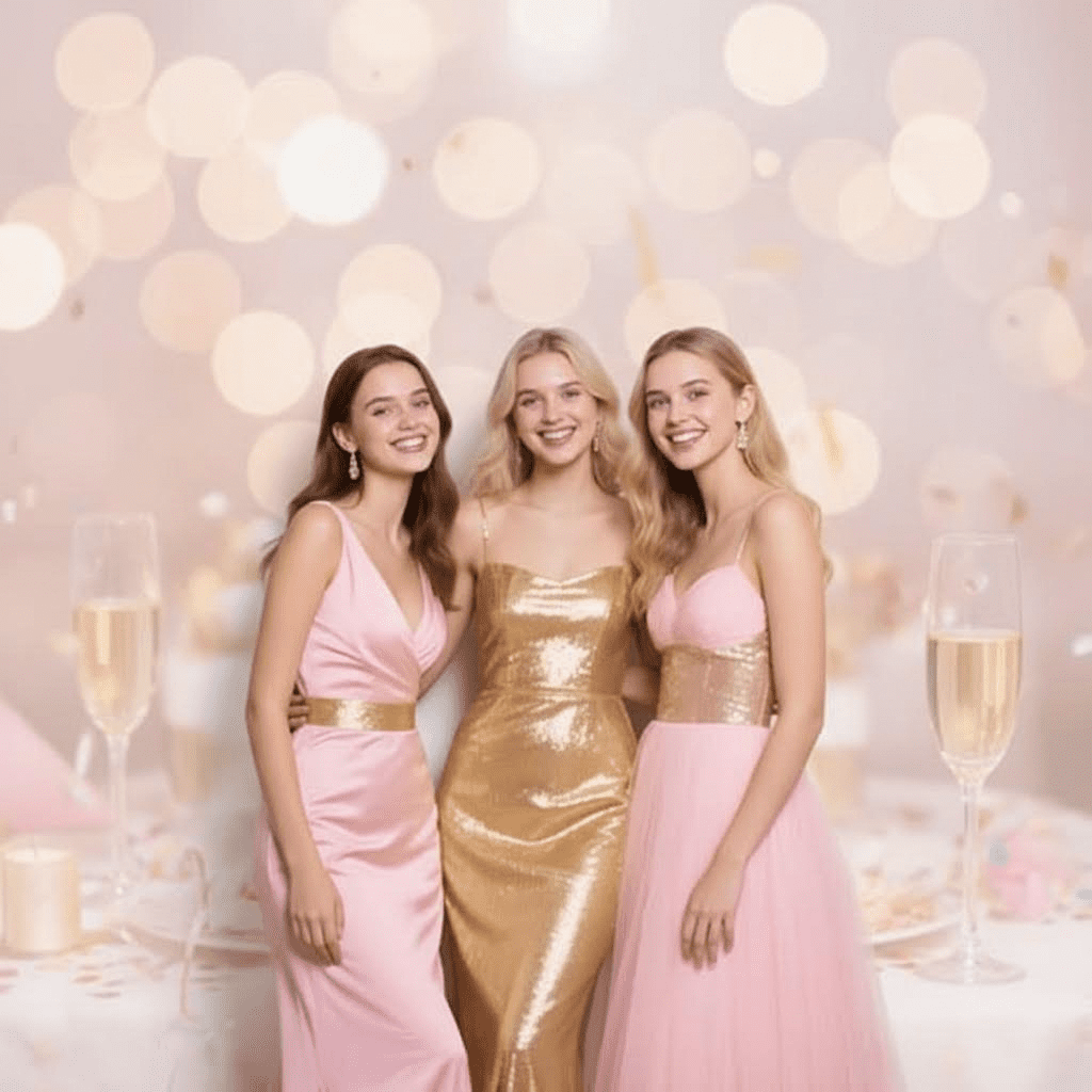 8 Rolls Pink Gold Crepe Paper Streamers for Wedding, Birthday, Bachelorette, Bridal Shower and Baby Shower Party Decorations