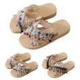 thumbnail image 4 of NOKIO Children'S Princess Themed Flip Flops Fashion Summer Children Girls Slippers Flat Bottom And Thick Bottom Light Ethnic Style Embroidered Tassel Beach Style Girls Whimsical Beach Sandals, 4 of 9