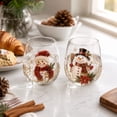 thumbnail image 5 of Christmas Glassware, Christmas Drinking Glasses for Family Holiday Gatherings, 3D Embossed Christmas Tree Glass Cups for Home Bar Use, Decorative 3D Christmas Icon Glasses for, 5 of 6