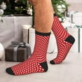 thumbnail image 7 of KLL Red Polka Dot Print Cool Socks Men's Women's Crew Socks Funny Crazy Novelty Stockings, 7 of 7