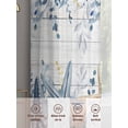 thumbnail image 6 of Blue Eucalyptus Coastal Sheer Curtains 63 Inch Length 2 Panels Set Window Treatments, Beach Starfish Shell Nautical Retro Rod Pocket Semi Curtains for Living Room/Bedroom/Kitchen Décor, 104"W x 63"L, 6 of 7
