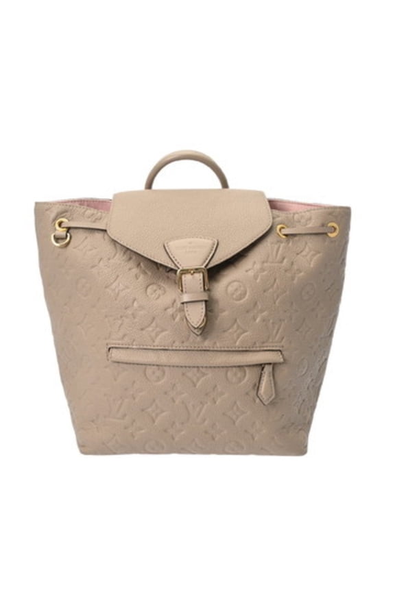 Pre-Owned LOUIS VUITTON Monogram Empreinte Montsouris PM Tourterelle M45410 Women's... (Good)