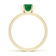 thumbnail image 2 of ANGARA Natural Semi Bezel-Set Emerald Solitaire Engagement Ring in 14K Yellow Gold for Women (Size-6mm) | May Birthstone, Birthday, Anniversary, Jewelry Gift for Women | Natural Emerald Ring, 2 of 8