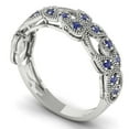 thumbnail image 2 of 0.17 ctw Wedding Band for Women - 18K White Gold Simulated Tanzanite Stackable Eternity Ring, 2 of 6
