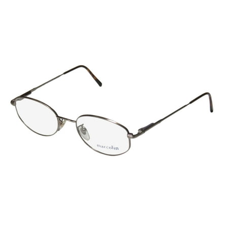 New Marcolin Village 33 Womens/Ladies Oval Full-Rim Taupe Affordable Adjustable Nosepads Frame Demo Lenses 49-19-140 Spring Hinges Eyeglasses/Eye