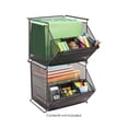 thumbnail image 3 of Scranton & Co Stackable Mesh Storage Bins in Black, 3 of 3