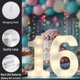 thumbnail image 2 of Pooqla LED Light up Number Letters, White Plastic Marquee Number Lights Sign Party Wedding, Bar, Night Light, Room, Birthday Decoration, Number 5, 2 of 9