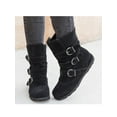 thumbnail image 4 of UKAP Women's Fashion Winter Mid Calf Boots Flats Booties Casual Shoes Buckle Zipper, 4 of 4