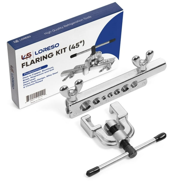 Brake Line Flaring Tool Set 45 Degree Flares on 3/16"5/8” Copper, Aluminum, Brass & Soft