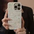 thumbnail image 5 of Designed for iPhone Case,Cute Bow Pearl Shell Pattern Shockproof Protective Cover Phone Case (iPhone 13,White), 5 of 5