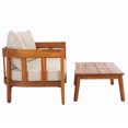thumbnail image 4 of SAFAVIEH Owen 2-Piece Teak Outdoor Conversation Set, Natural/Taupe, 4 of 13