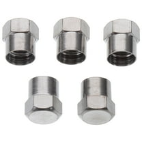 Homoyoyo Golf Cart Tire Caps 5Pcs Stainless Steel Tire Valve Stem Cap Silver Dustproof for Cars