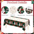 thumbnail image 3 of Mantel de Navidad, 3 piezas de mantel de Navidad desechable para mesa rectangular, 54 x 108 pulgadas, plástico, copo de nieve, árbol de Navidad, mantel decorativo, cubierta de mesa para fiestas de, 3 of 4