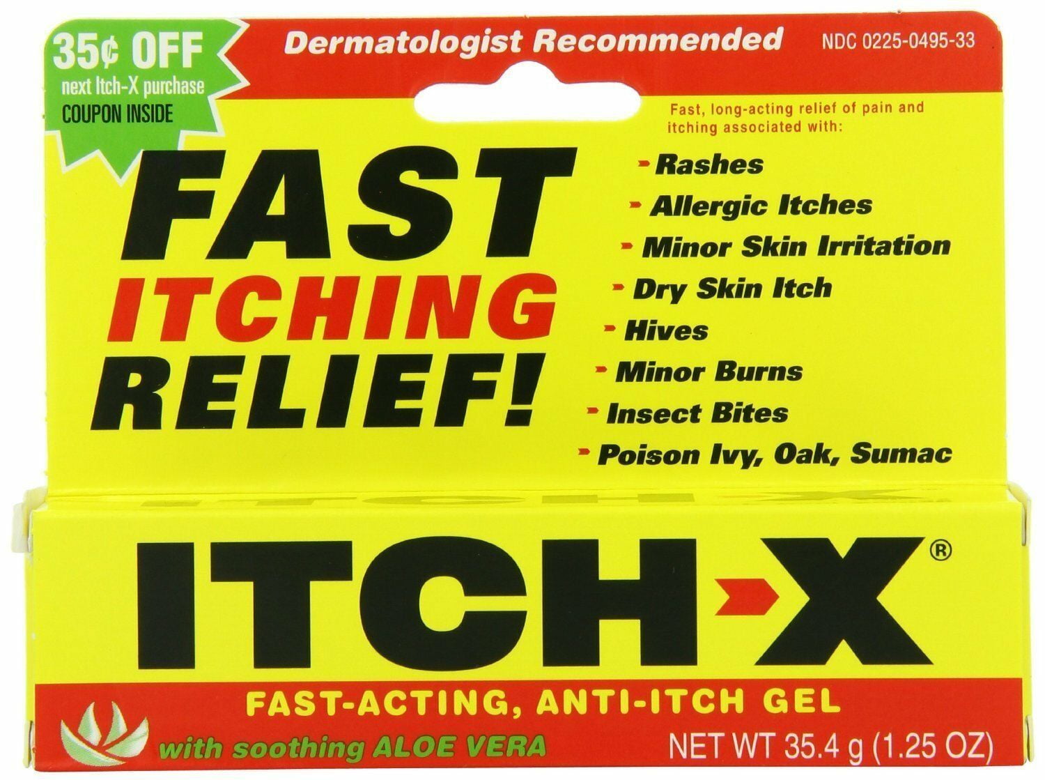 2 Pack - Itch-X Anti-Itch Gel Itch Relief 1.25 Oz Each