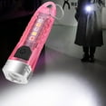 thumbnail image 2 of Lksixu Mini LED Flashlight Keychain, 400 Lumens EDC Pocket Flashlight with Multi-function Side Lights, 10 Modes USB Rechargeable IPX6 Waterproof Torch, Transparent Flash Light for Camping Emergency, 2 of 7