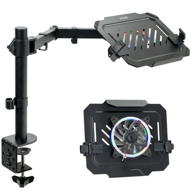 VIVO Laptop Computer Notebook Desk Mount Stand with RGB Fan, Fits 12" to 15.6"