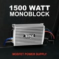 thumbnail image 3 of Boss Audio Systems AR1500M Compact Mosfet Monoblock Vehicle Audio Amplifier, 4.4 lb, 3 of 20