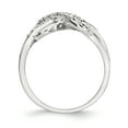thumbnail image 2 of Sterling Silver Rhodium Plated Diamond Infinity Ring (Size 8) Made In India qr6421-8, 2 of 3