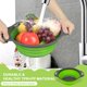 thumbnail image 3 of Juego plegable de 2 piezas, plegable redondo de silicona con asas de plástico, colador de cocina de orificio grande ecológico-1 grande y 1 pequeño, 3 of 5