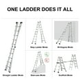 thumbnail image 3 of 22 FT Little Giant Ladder, 5-in-1 Aluminum Multi Position Ladder with Wheels, 5 Step Folding Telescoping Ladder, Tall Ladders for Home Ceilings, Indoor Outdoor Professional Use, 330lb Load, 3 of 11