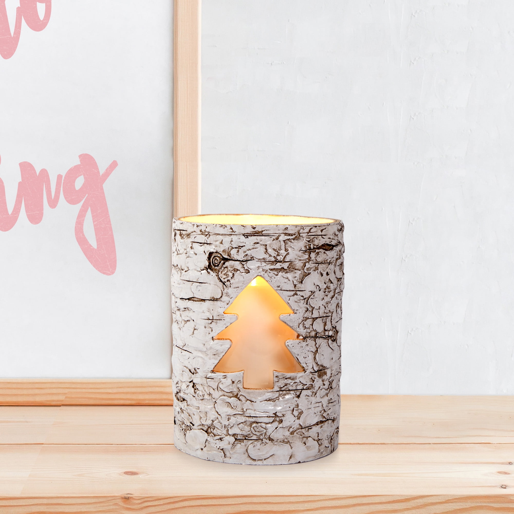 Better Homes & Gardens Birch Hurricane with Tree Cut Out - Walmart.com