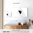 thumbnail image 4 of Elephant Stock Abstract Triangle Wall Art - Horizontal Canvas Wall Art - Living Room Wall Decor - Abstract Canvas - White And Black Decor - 12" x 8", 4 of 8
