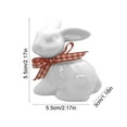 thumbnail image 3 of SLYNSHome Ceramic Bunny Figurines Easter Decoration,Rabbit Statues White Bunny Ornaments for Table Centerpiece Living Room Decor, 3 of 6
