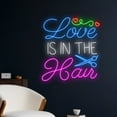 thumbnail image 2 of Handmadetneonsign Love Is In The Hair Led Sign, Barber Neon Sign, Hair Studio Led Light, Hair Salon, 2 of 5