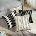 thumbnail image 6 of Throw Pillow Covers Home Decor Set of 4 Stripe Boho African Vintage Retro Geometric Pillow Cases Decorative 18 x 18 Inches Outdoor Cushion Couch Sofa Pillowcases, 6 of 6