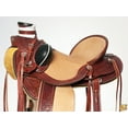 thumbnail image 4 of 16 In Western Horse Wade Saddle American Leather Ranch Roping Mahogany Hilason, 4 of 8