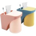 thumbnail image 1 of Wall Mounted Toothbrush Holder For Bathrooms With Magnetic Cup, Toothbrush Holder Wall Without Drilling, Pack Of 2 Electric Toothbrush Holder For Fami, 1 of 5
