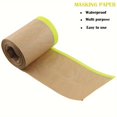 3pcs PreTaped Masking Paper For Painting, Tape And Drape Painters Paper, Paint Adhesive