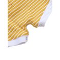 thumbnail image 2 of Qmyliery Newborn Baby Knitted Romper, Short Sleeve O-neck Button Up Jumpsuit for Summer, 0-18 Month, 2 of 8