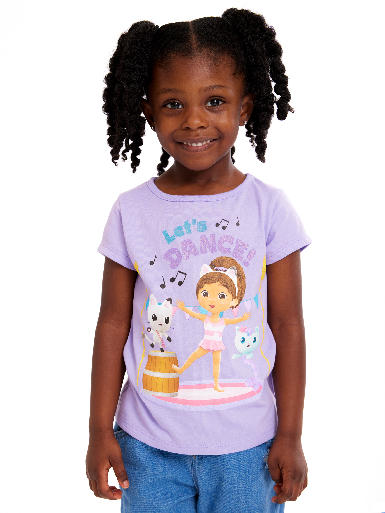 Gabby's Dollhouse Toddler Girl Graphic Print Fashion T-Shirts, 4-Pack, Sizes 2T-5T - image 2 of 9