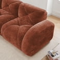 thumbnail image 6 of Aukfa Velvet Tufted Modular Sectional Sofa, 80" Boneless Loveseat for Living Room, Red, 6 of 11