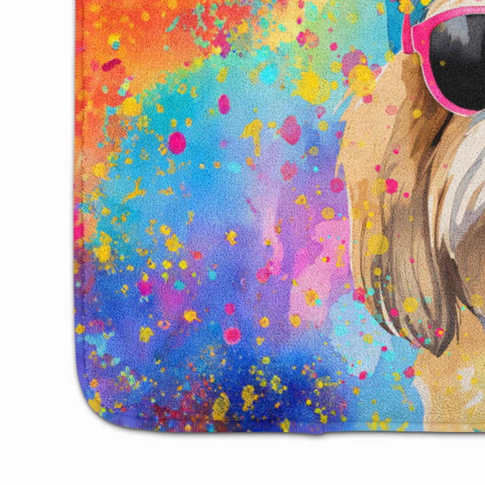 Shih Tzu Hippie Dawg Memory Foam Kitchen Mat 27 in x 19 in