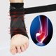 thumbnail image 4 of Tobillera de compresión con correas ajustables, soporte para arco y estabilizador de pie, envoltura elástica para fascitis plantar, recuperación de tendinitis de Aquiles,Black,M, 4 of 7