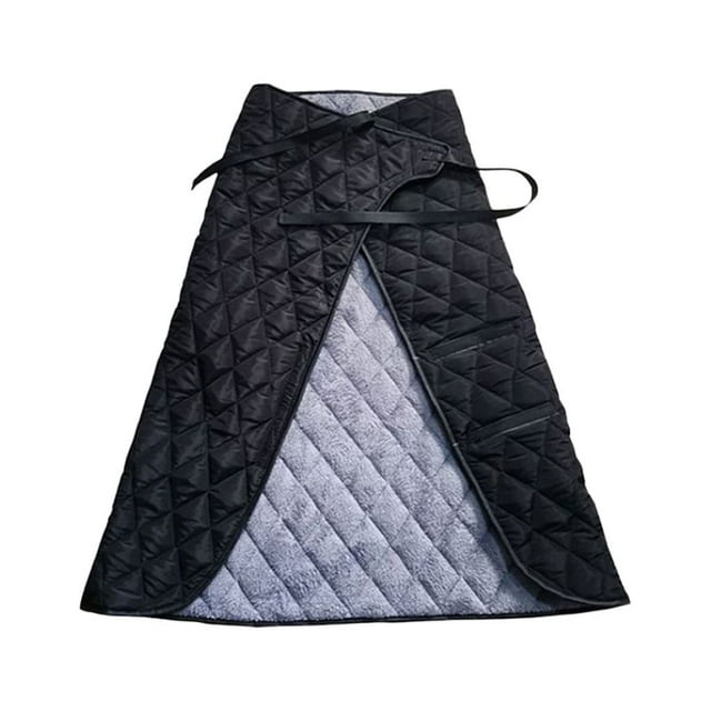 Qarigey Funda acogedora negra a prueba de viento para la parte inferior del cuerpo, para usuarios de sillas de ruedas, manta para silla de masajeadores negro