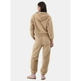 thumbnail image 2 of No Boundaries Teddy Fleece Hoodie and Joggers Set, 2-Piece, Women's and Women's Plus, 2 of 4