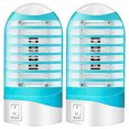 thumbnail image 2 of Muyoka 2pcs Mosquito Zapper con cubierta protectora desmontable LED L谩mpara repelente de mosquitos Asesino de insectos de bajo ruido Trampa el茅ctrica para insectos Cuidado de los ojos Luz para matar p, 2 of 6