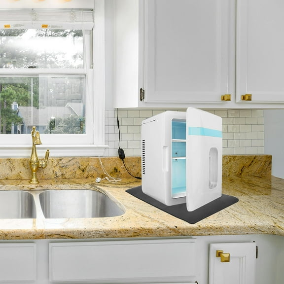 ELAYARD Silicone Fridge Mat in Black for Home Use Refrigerator and Wine Cooler