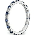 thumbnail image 4 of 14K White Gold Lab Grown Dia Si1/Si2 G H I & Cr Blue Sapp Eternity Ban (2 X 2.23) (Size 7.5) Made In India et0049-csa-050-75wlg, 4 of 5