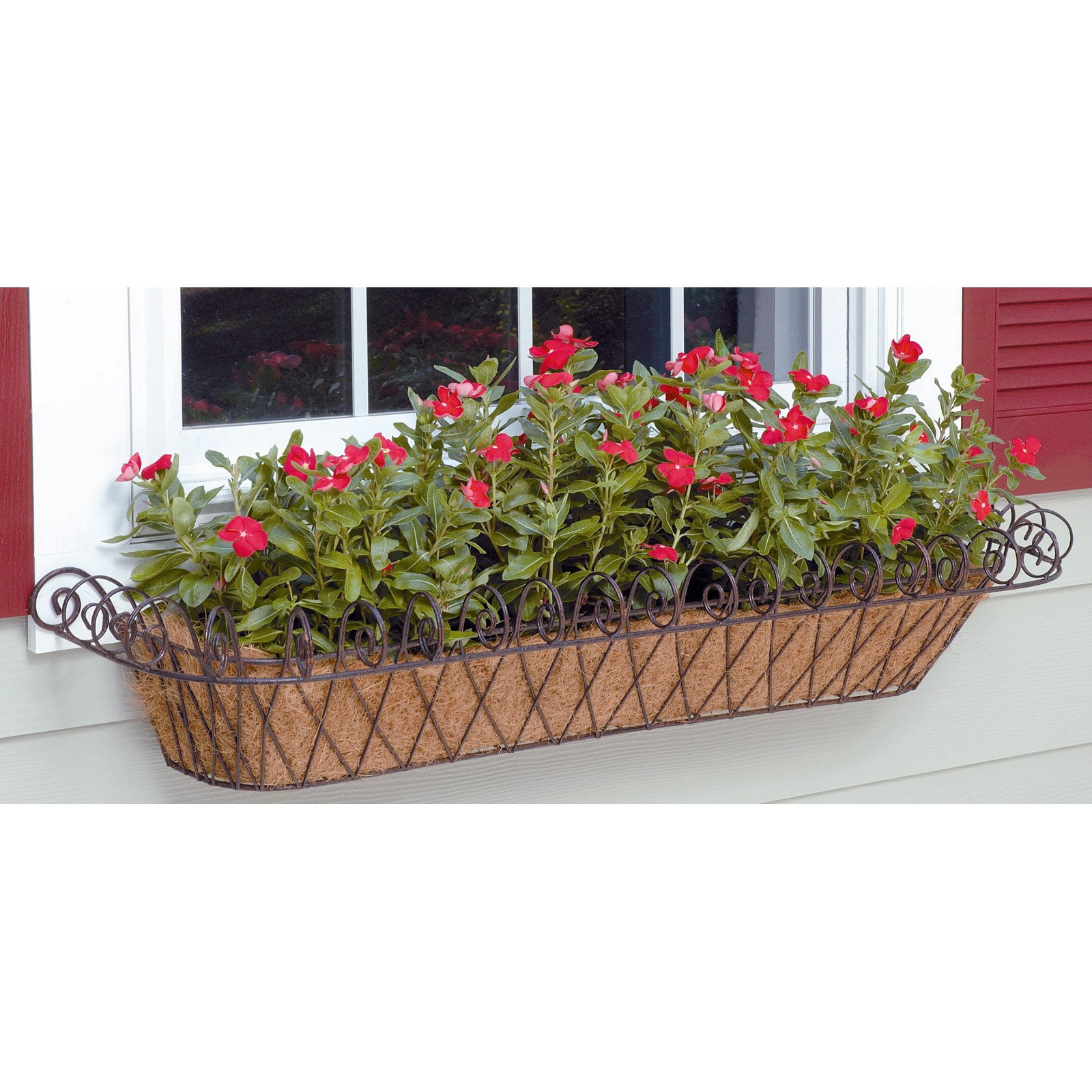 Deer Park D68 WB119X 11 In. X 31 In. Metal Small French Window Box With Coco Liner